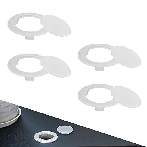 TOSCOS 4 Pieces Patio Table Umbrella Hole Ring and Cap Set Parasol Hole Ring Standard Size Umbrella Hole Ring Plug for Glass Outdoors Garden Shop