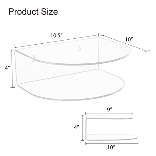 HMYHUM Acrylic Floating Nightstand 6mm (2-Pack)