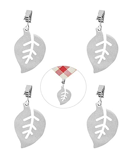 NT-ling 4 Pieces Table Cloth Clips, Stainless Steel Tablecloth Clips, Table Cover Clamps Holder for Party, Picnic, Garden, Home, Indoor, Outdoor
