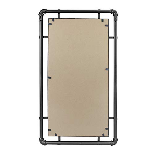 Stonebriar Wall Mirror, Metal, Black, 29.1" x 16.7"