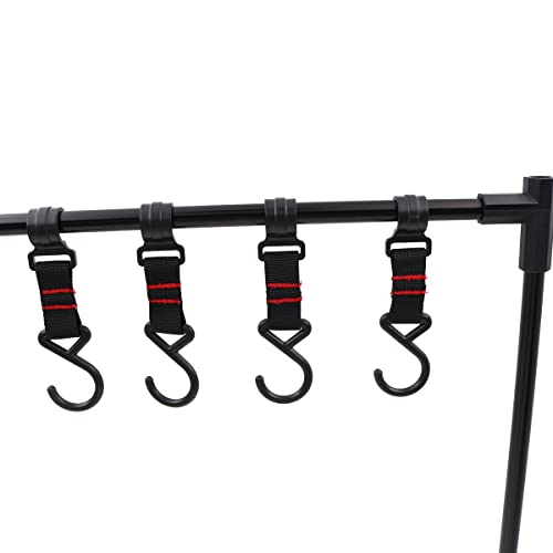 NUZAMAS Outdoor Camping Desktop Storage Rack Hanger, Foldable BBQ Picnic Hanging Table Shelf, Detachable Multifunctional Tableware Bracket, Alumi