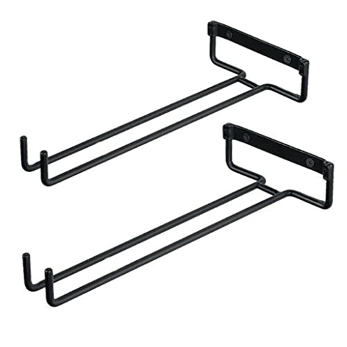 KTSCFS 2pcs Iron Wine Rack Wine Glass Cup Holder Simple Upside-down Hanging Rack Storage Counter Bar