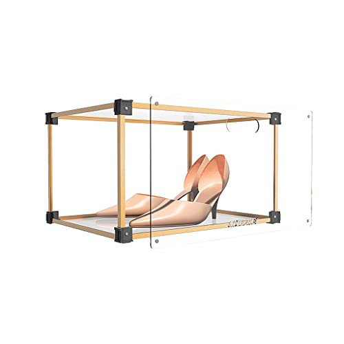 LILIKY Two Display Shoe Boxes Can Be Customized Acrylic Transparent Storage Box Shoe Wall Side Opening Magnetic Shoe Cabinet Shoe storage ( Color