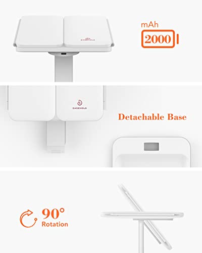 EASEHOLD Lighted Makeup Mirror with 1X/2X/3X Magnification, 60 LEDs, 3-Color Lighting Modes, Stepless Dimming, 2000 mAh Rechargeable Battery, for