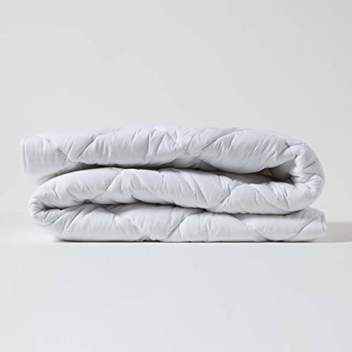 HOMESCAPES Double Super Fill Mattress Topper Extra Thick 500 GSM Hypoallergenic Oeko-Tex Certified Topper with 100% Cotton 200 Thread Count Cover