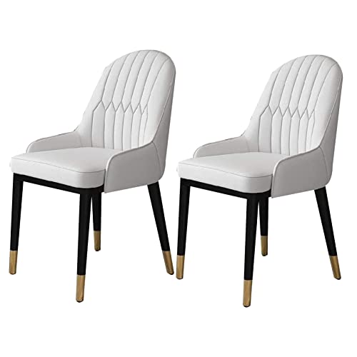 Kitchen Dining Room Furniture Chairs Kitchen Living Room Dining Chairs Set Of 2,Modern PU Leather High Back Padded Soft Seat Dining Chairs,Water