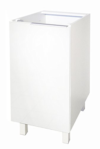 Berlioz Creations CP4BB One door kitchen base cabinet High Gloss White 40 x 52 x 83 cm