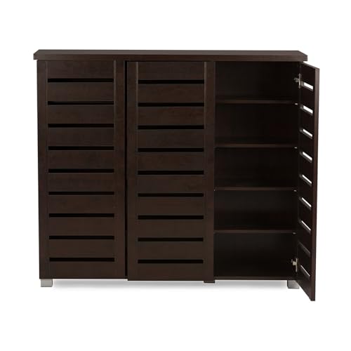 n/a Brown Wooden Entrance Shoes Storage Shoe Cabinet Storage Cabinet Saves Space