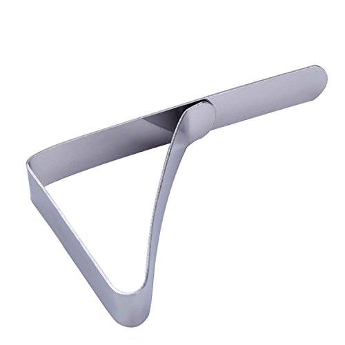 eBoot 2.96 x 1.77 Inches Silver Color Tablecloth Clips Stainless Steel Table Cover Clamps Table Cloth Holders for Home, Parties, Picnics, Restaur