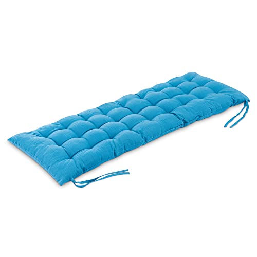 JEMIDI Bench Cushion Seat Pad - Long Padding with Ties For Indoor Benches, Bay Window, Pallet Furniture - Tufted Cotton with 4cm Polyester Fillin