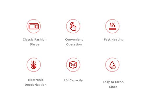 AIQMML Oven Retro Style Countertop Microwave Oven -Memory Turntable,Countertop Microwave Oven with Sound On/Off Kitchen Appliances (Color : Red)