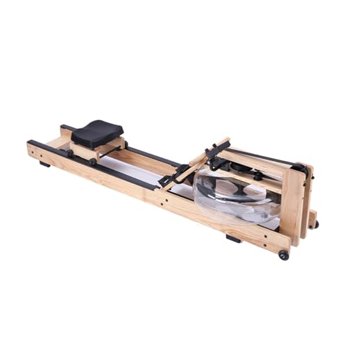 HAWEWE Wooden Rowing Machine For Home Gym Water Resistance Rower Machine With LCD Monitor Cardio Training 330lbs Max Capacity Indoor Fitness Equi