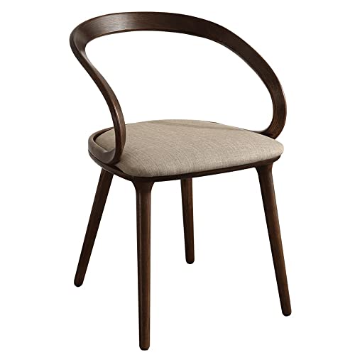 JYDQM Outdoor Garden Casual Office Dining Chairs Design Wooden Rattan Armrest Dining Chairs Comfortable Balcony Furniture (Color : D, Size : 1 co