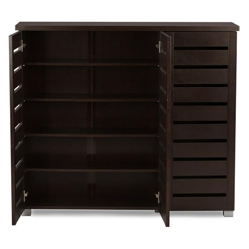 n/a Brown Wooden Entrance Shoes Storage Shoe Cabinet Storage Cabinet Saves Space