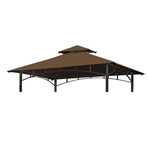 Grill Gazebo Replacement Canopy Top - Wonwon 5x8 Gazebo Roof Double Tiered Outdoor BBQ Roof Cover Grill Shelter Only Fit for Model L-GG001PST-F (