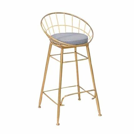 DINGZZ Bar Stool chairs High Chair Simple Wrought Iron Bar Chair Gold Stool Dining Chair Nordic Pub Accessories Leisure