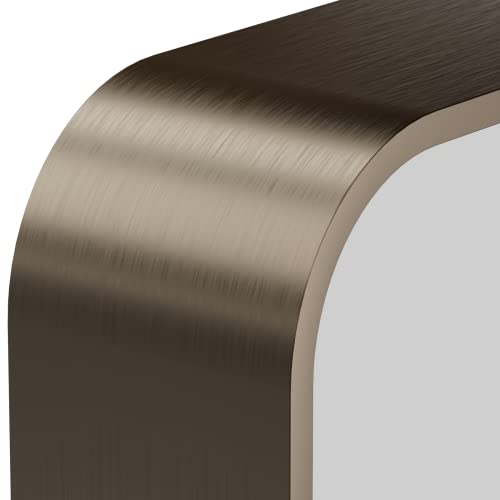 LOAAO 20X30 Inch Black Metal Framed Bathroom Mirror for Wall, Matte Black Bathroom Vanity Mirror Farmhouse, Large Rounded Rectangle Mirror, Anti-