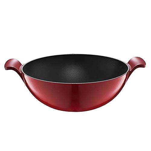 SKRHFLH 5L Enamel Cast Iron Wok Thickened binaural Wok Stew Cooker Gas Induction General Cast Iron Cooking Pan Kitchen Bar Utensil