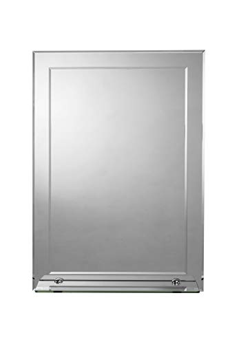 Croydex Devoke Rectangular Double Layer Mirror with Shelves and Hang N Lock Fitting System,White, 700 x 500 x 120mm