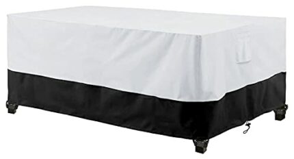 DOOGDOOG Garden Furniture Cover/Garden Table Cover，Upgraded Version, 100% Water-Resistant, Sun-Proof, Frost-Proof Outdoor Cover (72x45x26 inches)