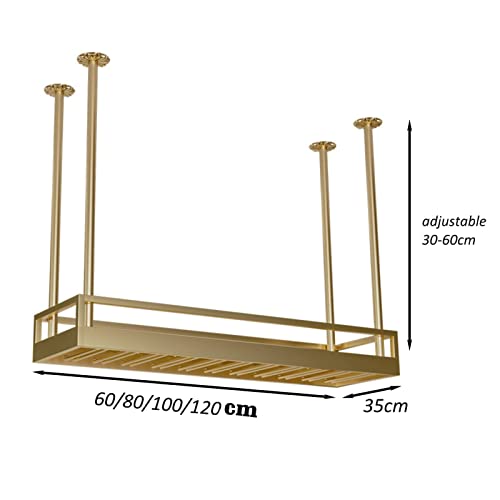 EYLINK Ceiling Wine Rack Wall Shelf Storage Rack Wall Mounted Wine Glass Rack Home Bar Restaurant Kitchen Multifunctional Display Rack (Size : 10