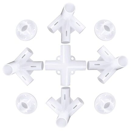 STEEIRO 9Pcs Gazebo Connector Set, Parts For 3X3M Gazebo Awning Tent Feet Corner Center Replacement Accessories For Outdoor Camping Trip (25/19mm