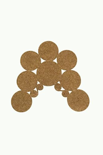 Tly Home-Toilet mat-Jute Outdoor Rug -Jute Mats 19.6 x 31.50 Inches -Naturel Jute Mats-Patterned Door Front-Bath Mat-Rug Mats Natural-Balcony mat
