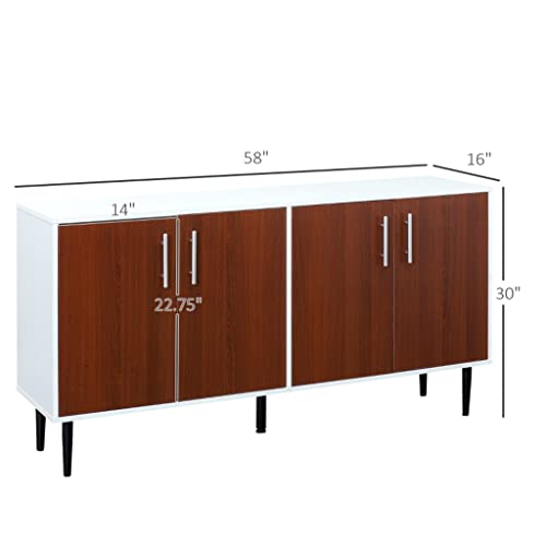 DSHGDJF Sideboard Buffet, Kitchen Storage Cabinet Console Table with Adjustable Shelves Large Countertop