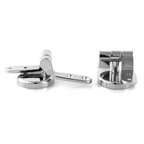 QWORK® Toilet Seat Hinge , Replacement Toilet Hinges Stainless Steel , 1 Pairs with Bolts and Nuts
