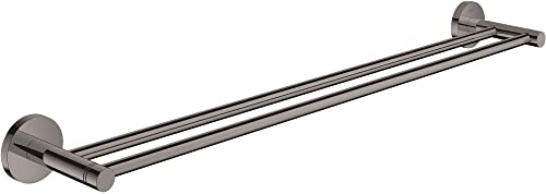 Grohe Essentials Hard Graphite Double Towel Rail 600mm