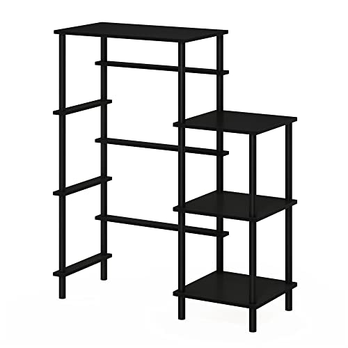 Furinno Turn-N-Tube 3-Tier Toolless Kitchen Storage Shelf, French Oak Grey/Black