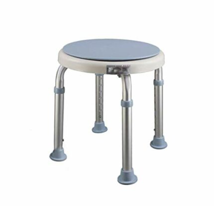 Bath Stools,Shower Stool Adjustable Height Old Bath Chair Pregnant Women Non-Slip Aluminum Alloy Anti-Skid Bath Stool with Swivel Swivel Chair