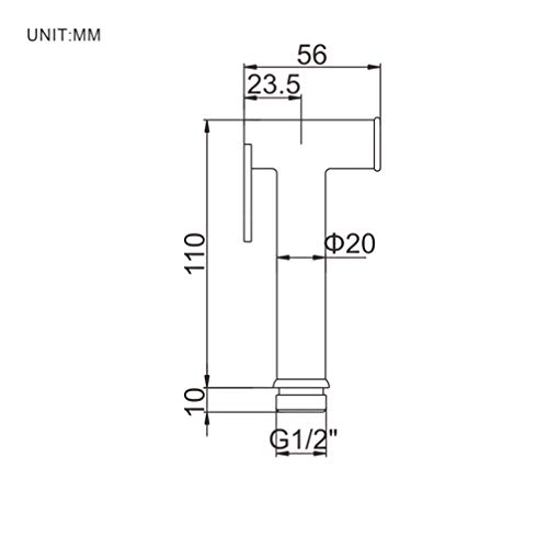 Ibergrif M20283 Handheld Bidet Sprayer Brass Toilet Sprayer Head Muslim Shattaf Shower Head Cloth Bathroom Diaper Sprayer for Pet Bathroom Toilet