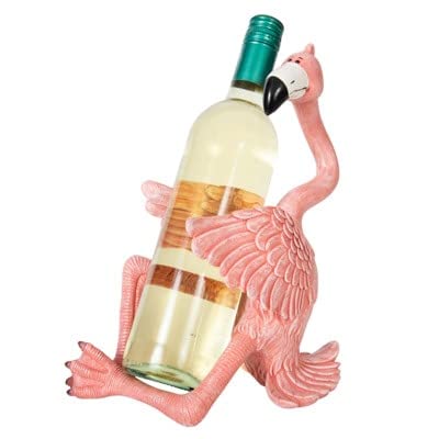 Flamingo Shape Wine Bottle Holder – Kitchen & Bars Counter Decor Accessories, Tabletop Organizer, Wine Bottle Display for Christmas Decorations,