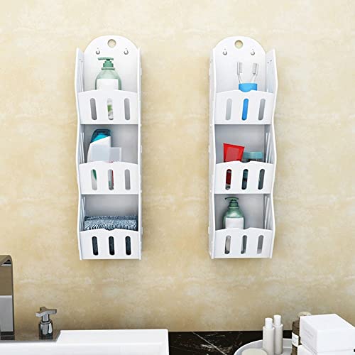 RSOCHS Wall Shelf Bathroom Wall Shelf Free Punching Waterproof Bathroom Toilet Wall Shelf Bathroom Storage Rack