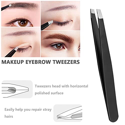 JETOHIX 4 PCS Magnifying Mirror and Tweezers Kit 10X 15X Travel Magnifying Mirror Magnified Makeup Mirror with suction cups for Makeup,Eyebrow Tw