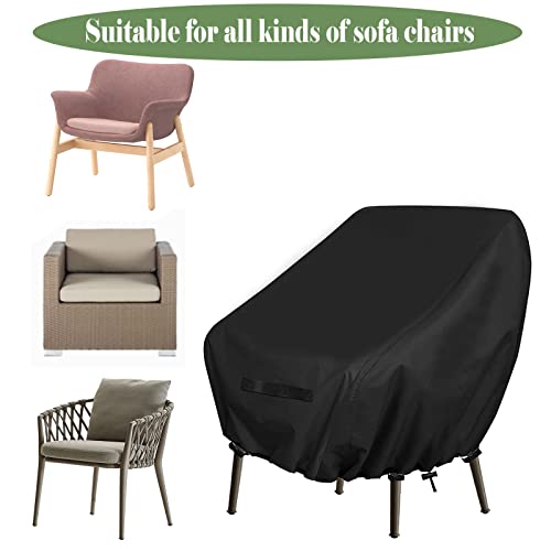 Timisea Patio Chair Covers,Garden Stacking Chair Cover,Patio Seat Covers,Garden Chair Covers,Waterproof Heavy Duty Outdoor Furniture Cover, 89 x