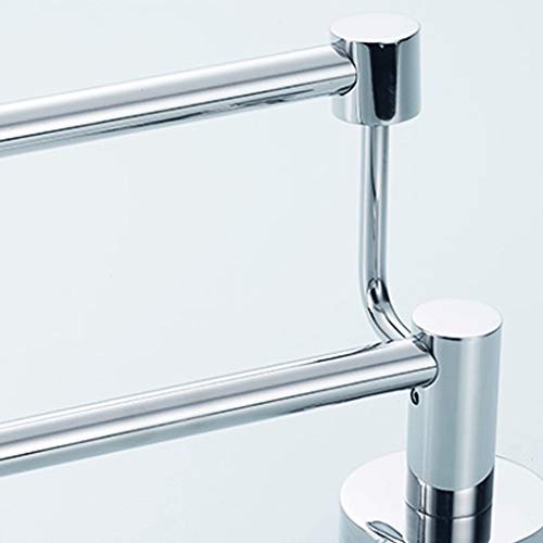 N/A Double Towel Bar Stainless Steel Bathroom Kitchen Towel Holder Dual Towel Rod Rustproof Wall Mount