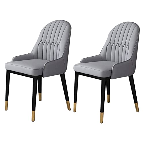 Kitchen Dining Room Furniture Chairs Kitchen Living Room Dining Chairs Set Of 2,Modern PU Leather High Back Padded Soft Seat Dining Chairs,Water