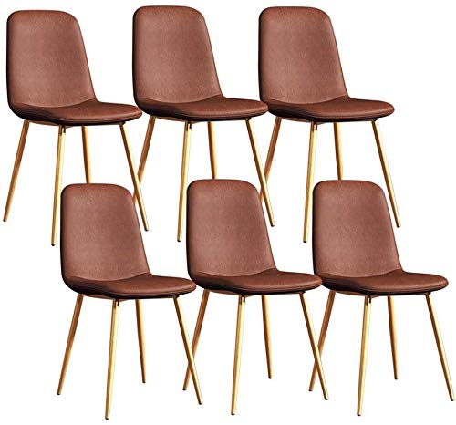 Modern Kitchen Dining Room Chairs Modern Dining Chairs Set Of 6 Kitchen Chair Lounge Barstool With Metal Legs PU Leather Seat And Backrests For L
