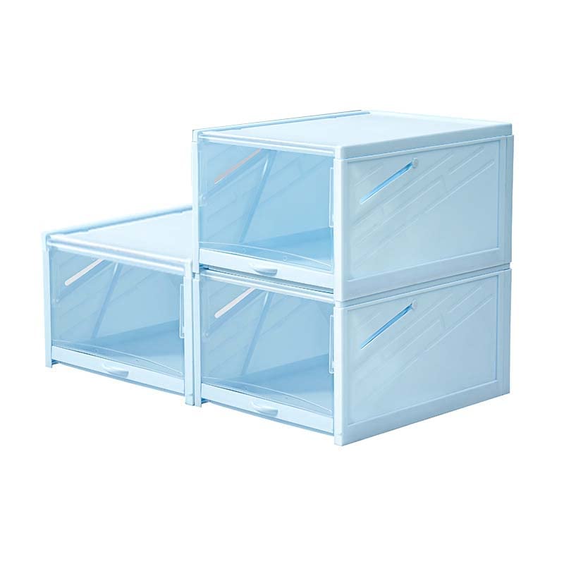 MOSGAT Shoe Boxes Clear Plastic Stackable Large 3 Pack,Clear Shoe Boxes Stackable,Plastic Shoe Boxes with Push-Pull Style,Shoe Rack Shoe Organize