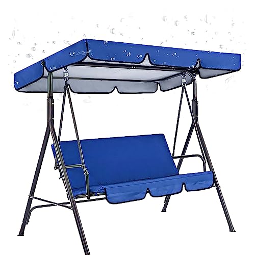 Rianpesn Outdoor Swing with Canopy, Replacement Canopy Swing for Patio 2-3 Seats, Waterproof Seat for Top Cover Outdoor Swing, Chair Covers