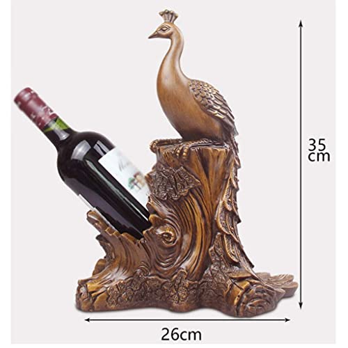 NEOCHY Wine Rack - Peacock Wine Rack Decoration Wine Cabinet Decorations Living Room Art Home Gift