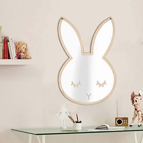 MOUMOUTEN Kids Room Mirror, Nordic Acrylic Decorative Mirror, Art Home Crafts Nursery Decoration Shatterproof Mirror Suitable for Children Bedroo