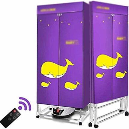 TFIIEXFL Foldable Clothes Dryer Dryer, Household Mute Power-saving Dryer, Quick-drying Clothes Drying Clothes Drying Cabinet (Color : Purple)