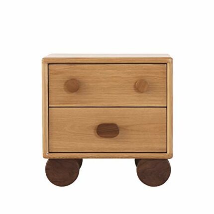 N/A Nordic Solid Wood Children's Bedside Table Cartoon Shelf Boy And Girl Bedside Cabinet Simple Bedroom Storage Cabinet