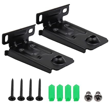 1 Pair of Black Wall Bracket With Screws for LG SK4D SK5 SK5R SK6 SK6F SKM6Y SK7Y SH2 SH4 SH4D SH5 SH5B SH7 SH7B SH8 SJ2 SJ4Y SJ4R SJ5Y SJ6 SJ7 S
