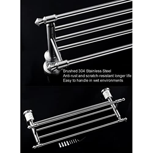 HIGOH Towel Racks,Bathroom Towel Rack Wall Mounted Towel Holder,Stainless Steel Towel Rack,304 Bathroom Rack with Single Towel Bar,Wall Mounted B