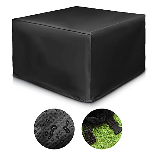 FiNeWaY Heavy Duty Rattan Cube Cover Outdoor Garden Patio Table Chair Seat Furniture Rain Waterproof Protector Protection Size 120cm x 120cm x 74