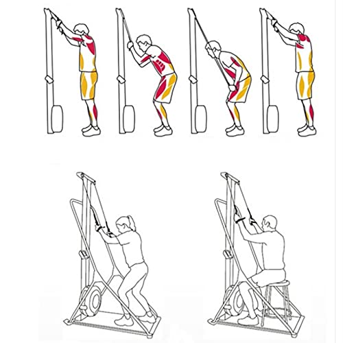 Ski Exercise Machine, Ski Machine with Display Monitor, Indoor Ski Cross Trainer Machine, Ski Exercise Machine Strength Training Leg Machine, Car